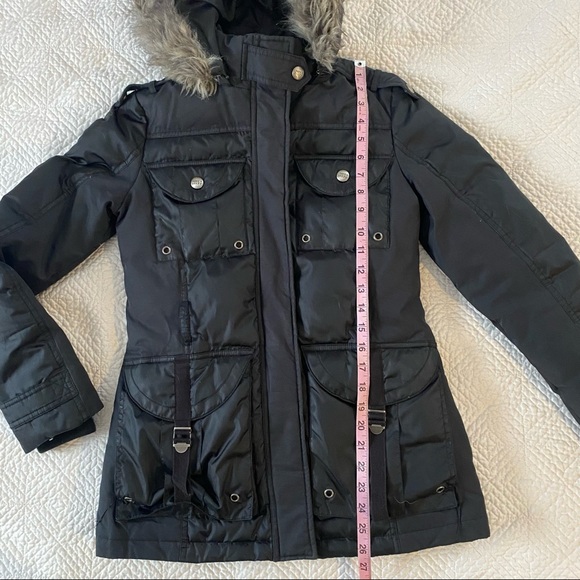 Miss Sixty Down & Faux Fur Trim Utility Winter Jacket Parka Anorak Coat XS - Picture 8 of 15